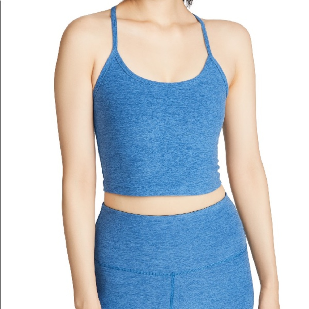 Blue Beyond Yoga spacedye racerback crop tank